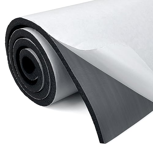 SDLDEER Neopren Schaumstoffplatte Selbstklebende 300mm(B)x6mm(D)x3m(L) Multifunktions Schaumstoff Selbstklebend, Schaumstoffrolle Dämmmatte Selbstklebend Rutschfest Schalldämmung Stoßdämpfung(Schwarz) von SDLDEER