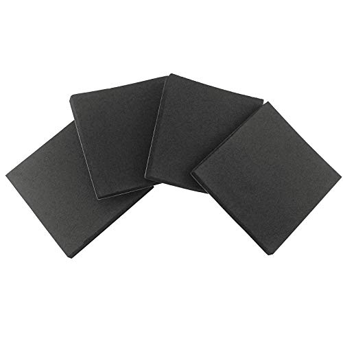 SDLDEER Selbstklebende Schaumstoffplatte, 4 Stück Schwarze Moosgummi Selbstklebend Platte 100 x 100 x 20mm Schaumstoff Platten, rutschfeste Schaumstoffmatte für Möbel DIY-Projekte Verzierung von SDLDEER