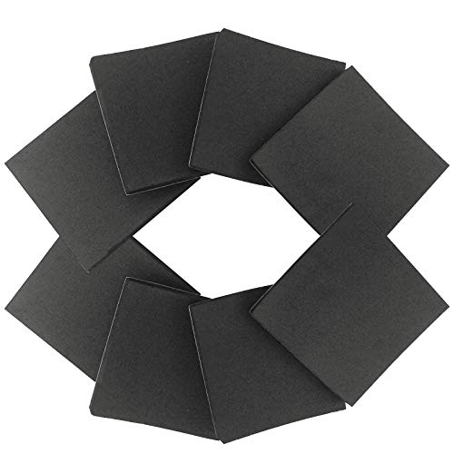 SDLDEER Selbstklebende Schaumstoffplatte, 8 Stück Schwarze Moosgummi Selbstklebend Platte 150 x 150 x 12mm Schaumstoff Platten, rutschfeste Schaumstoffmatte für Möbel DIY-Projekte Verzierung von SDLDEER