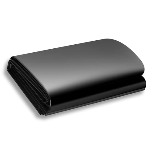 SDLDEER Teichfolie, Teichfolie 3mx1.45m, Schwarz HDPE Teichfolien Schwerlast, für Blumen Gärtner Gewächshäuser Teiche Wasserauslese UV Stabil von SDLDEER
