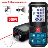 Laser Entfernungsmesser 50m Sdlogal 2mm Abstand, 20 Daten, Entfernungsmessung, LCD-Anzeige, wasserdicht Ip54,Batterien nicht enthalten - Schwarz von SDLOGAL