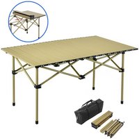 Sdlogal - Campingtisch faltbar Klapptisch 95x 56x 50 cm, Ultraleicht und kompakt, Campingtisch mit Tragetasche für Camping Garten Balkon -Farbe Creme von SDLOGAL