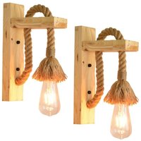 Sdlogal - Industrielle Innenwandleuchte, Ultrixe dekorative Wandleuchte aus Holz, Hanfseil-Wandlampen für Café, Hotel, Restaurant, Beleuchtungskörper Sdlogal - Industrielle Innenwandleuchte, Ultrixe dekorative Wandleuchte aus Holz, Hanfseil-Wandlampen für Café, Hotel, Restaurant, Beleuchtungskörper von SDLOGAL