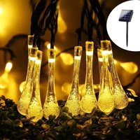 Solar Lichterkette Aussen Sdlogal 30 Leds 6.5m 8 Modes IP65 Wasserdicht Lichterkette Solar für Garten, Terrasse, Balkon, Hochzeit - Warmweiß von SDLOGAL