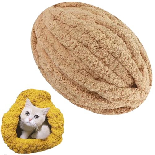 1/2/5/10 x 250 Gramm Dicke Wolle Garn Strickgarn Super Soft Chenille Chunky Yarn Bulky für Teppiche Sofadecken Decken Heimdekoration Armstricken (Color : 27@, Size : 1 roll(250g)) von SDNAM