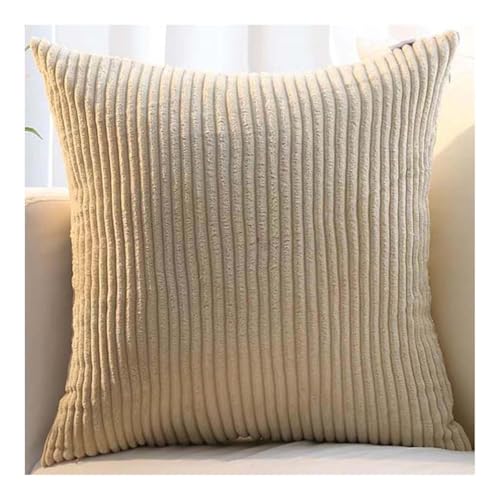 2PCS Kissenbezug Zierkissenbezüge 80x80 Kordsamt Kissenbezüge 40x40 50x50 60x60 Kord Kissenhülle Dekokissen Sofakissen Dekorative Kissen für Sofa Sessel mit ReißVerschluss(Color 6,80x80cm/32x32in(2PC) von SDNAM