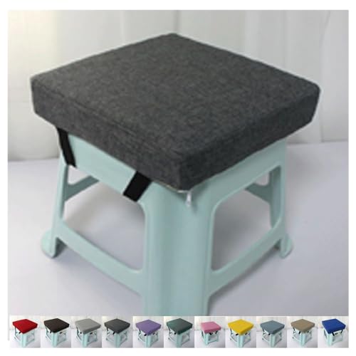 Barhocker Kissen, Anti-Rutsch Atmungsaktiv Kleinen Stuhl Sitzpolster, Dickes 5/8 cm Stuhl-Sitzkissen Hocker Sitzkissen Sitzmatte für Zuhause, Schule, Stuhl, Hocker(Dark Gray,35x35x5cm) von SDNAM