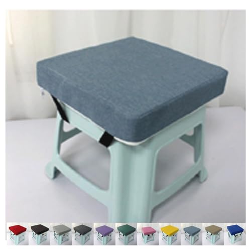 Barhocker Kissen, Anti-Rutsch Atmungsaktiv Kleinen Stuhl Sitzpolster, Dickes 5/8 cm Stuhl-Sitzkissen Hocker Sitzkissen Sitzmatte für Zuhause, Schule, Stuhl, Hocker(Light Blue,35x35x8cm) von SDNAM