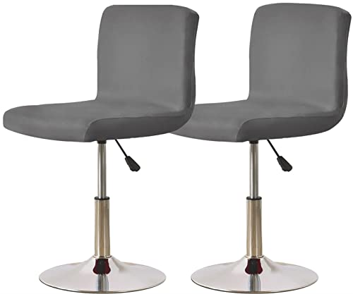 Barhocker Stuhlhussen Stretch Stuhl Abdeckungen Stuhlbezug Samt 1/2/4/6PCS Stretch Abnehmbare Barhockerhussen für Kneipentheke Höhe Seitenstuhlbezüge Waschbare Stuhlhussen (Color : #2, Size : 2PCS) von SDNAM