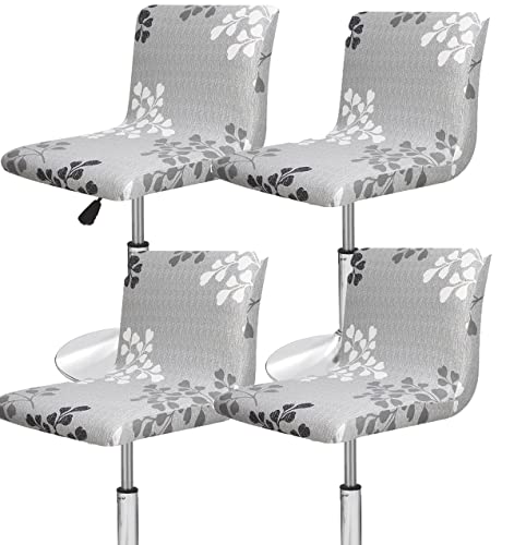 Barhocker Stuhlhussen Stretch Stuhl Abdeckungen Stuhlbezug Samt 1/2/4/6PCS Stretch Abnehmbare Barhockerhussen für Kneipentheke Höhe Seitenstuhlbezüge Waschbare Stuhlhussen (Color : #26, Size : 4PCS von SDNAM
