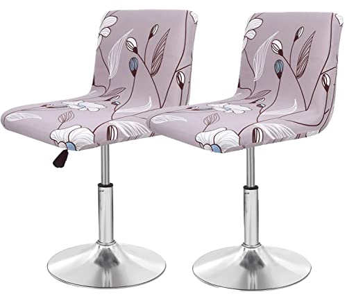 Barhocker Stuhlhussen Stretch Stuhl Abdeckungen Stuhlbezug Samt 1/2/4/6PCS Stretch Abnehmbare Barhockerhussen für Kneipentheke Höhe Seitenstuhlbezüge Waschbare Stuhlhussen (Color : #29, Size : 2PCS von SDNAM