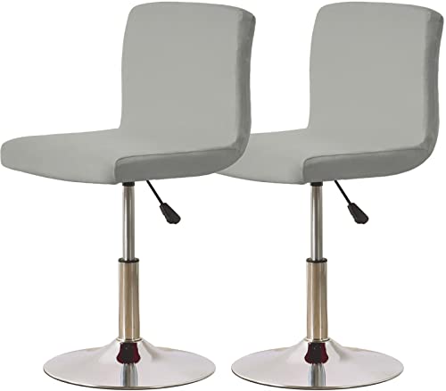 Barhocker Stuhlhussen Stretch Stuhl Abdeckungen Stuhlbezug Samt 1/2/4/6PCS Stretch Abnehmbare Barhockerhussen für Kneipentheke Höhe Seitenstuhlbezüge Waschbare Stuhlhussen (Color : #3, Size : 2PCS) von SDNAM