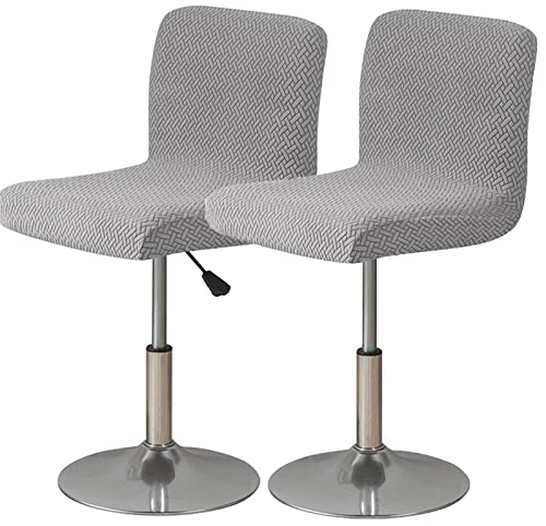 Barhocker Stuhlhussen Stretch Stuhl Abdeckungen Stuhlbezug Samt 1/2/4/6PCS Stretch Abnehmbare Barhockerhussen für Kneipentheke Höhe Seitenstuhlbezüge Waschbare Stuhlhussen (Color : #63, Size : 2PCS von SDNAM