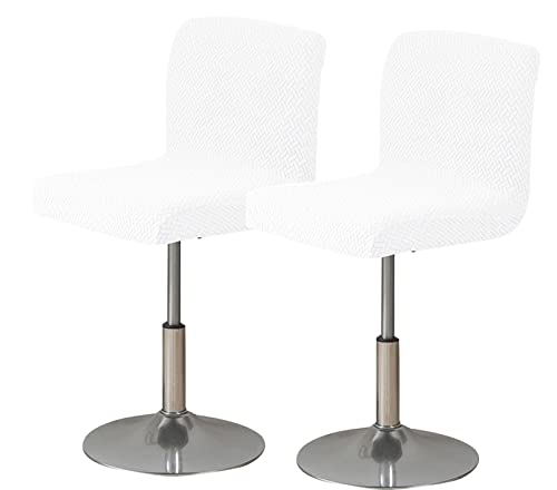 Barhocker Stuhlhussen Stretch Stuhl Abdeckungen Stuhlbezug Samt 1/2/4/6PCS Stretch Abnehmbare Barhockerhussen für Kneipentheke Höhe Seitenstuhlbezüge Waschbare Stuhlhussen (Color : #64, Size : 2PCS von SDNAM