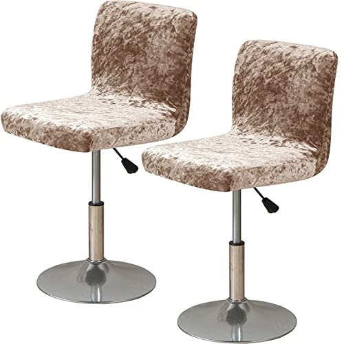 Barhocker Stuhlhussen Stretch Stuhl Abdeckungen Stuhlbezug Samt 1/2/4/6PCS Stretch Abnehmbare Barhockerhussen für Kneipentheke Höhe Seitenstuhlbezüge Waschbare Stuhlhussen (Color : #72, Size : 2PCS von SDNAM