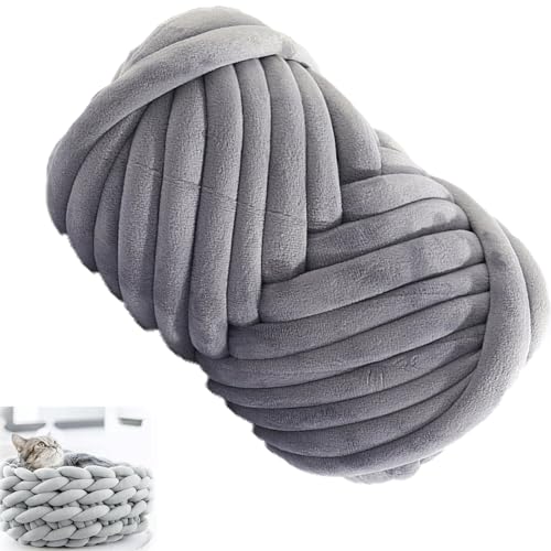 Bulky ArmStricken Wolle Roving,Supre Large Handstricken Häkeln Samt Yarn,250g,Grobe Isländische Wolle Core Yarn Garn,Soft Weiches Wollgarn Für DIY Haustier Bett Sofa Decke (Color : 1#, Size : 2 rol von SDNAM