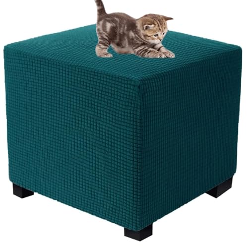 Fußhocker Sitzhocker Elastisch Husse Für Sofa Fußbank Jacquard Überzug Für Rechteckiger CmHocker Fußschemel Fußstütze Schonbezug Sofabezug (Color : 1#, Size : 50x50cm) von SDNAM