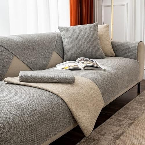 L-Förmige Sofabezug Sofahusse L U Form Rechts Links Couchbezug Grau Sofabezüge Sofa/Couch überwurfdecke, Couch Überwürfe Sofahusse Sofaüberwürfe rutschfest Sofa Abdeckung (Color : #14, Size : 110x21 von SDNAM