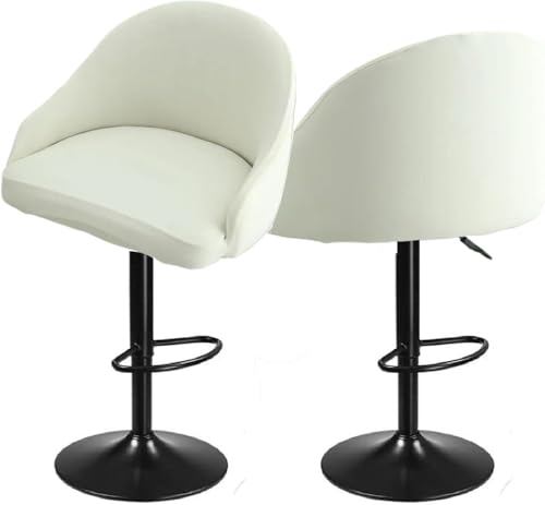 SDNAM Barhocker Stuhlhussen Bezüge mit lehne 4/2/1er Set, Barhocker Bezug Stretch mit lehne Universal Hussen für Barhocker, Waschbarer Barhocker Abdeckung für Bürostühle Küchenstühle(H23,2PCS) von SDNAM