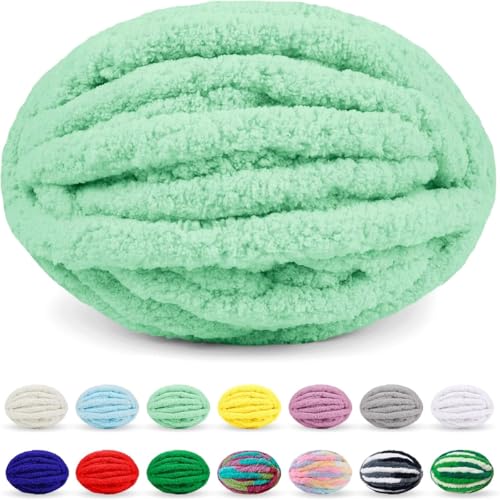 SDNAM Chunky Wolle Zum Häkeln Dickes Garn Dicke Wolle Zum Handstricken Handstrickgarn Decke Stricken Mit Hände Armstricken Yarn(11@, 1 Roll(250g)) von SDNAM