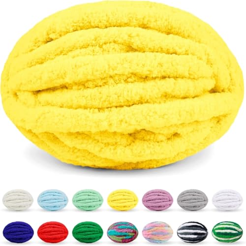 SDNAM Chunky Wolle Zum Häkeln Wolle Zum Häkeln Dickes Garn Dicke Wolle Zum Handstricken Handstrickgarn Decke Stricken Mit Hände Handstrickwolle Armstricken Yarn(19@,1 roll(250g)) von SDNAM