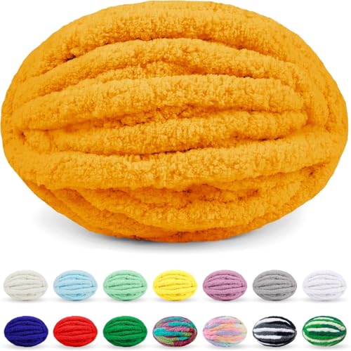 SDNAM Chunky Wolle Zum Häkeln Wolle Zum Häkeln Dickes Garn Dicke Wolle Zum Handstricken Handstrickgarn Decke Stricken Mit Hände Handstrickwolle Armstricken Yarn(23@,1 roll(250g)) von SDNAM