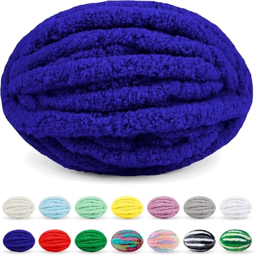 SDNAM Chunky Wolle Zum Häkeln Wolle Zum Häkeln Dickes Garn Dicke Wolle Zum Handstricken Handstrickgarn Decke Stricken Mit Hände Handstrickwolle Armstricken Yarn(26@,1 roll(250g)) von SDNAM