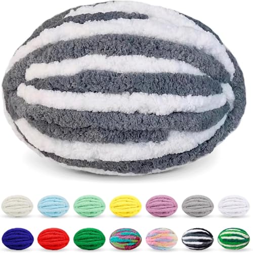 SDNAM Chunky Wolle Zum Häkeln Wolle Zum Häkeln Dickes Garn Dicke Wolle Zum Handstricken Handstrickgarn Decke Stricken Mit Hände Handstrickwolle Armstricken Yarn(9@,2 roll(500g)) von SDNAM