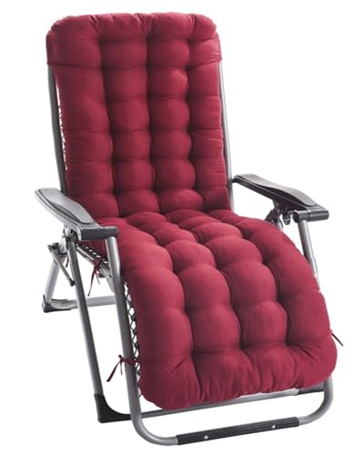 SDNAM Liegenauflage Auflage Gartenliege Hochlehner Auflage Schwungliege 8cm Extra Dicke Gartenstuhl Sitzauflagen mit Krawatte Auflagen für Deckchair Urlaub Innen Außen(#1,125x48x8cm) von SDNAM