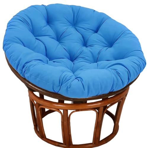 SDNAM Outdoor Wasserdicht Runden Kissen für Hängesessel/Schaukelstuhl - Verdickung Polyester+Baumwolle Sitzkissen, Gartenstuhl Polster & Bodenkissen(X13,120X120X10CM) von SDNAM