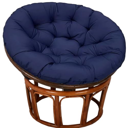 SDNAM Outdoor Wasserdicht Runden Kissen für Hängesessel/Schaukelstuhl - Verdickung Polyester+Baumwolle Sitzkissen, Gartenstuhl Polster & Bodenkissen(X7,110X110X10CM) von SDNAM