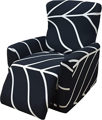 SDNAM Sesselschoner für Relaxsessel 4-Teilig Alleine Waschen mit Seitentasche,Fernsehsessel Bezug Separat Gereinigt Stretch Husse Relaxsessel Sesselbezug (Color : #15) von SDNAM