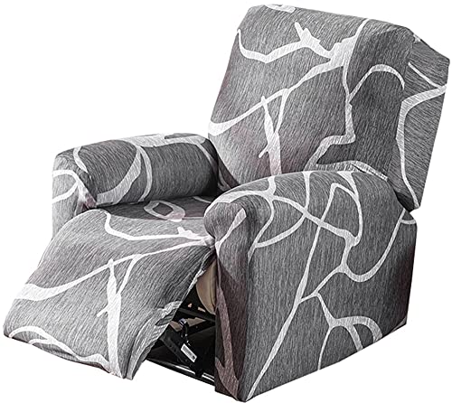SDNAM Sesselschoner für Relaxsessel 4-Teilig Alleine Waschen mit Seitentasche,Fernsehsessel Bezug Separat Gereinigt Stretch Husse Relaxsessel Sesselbezug (Color : #46) von SDNAM