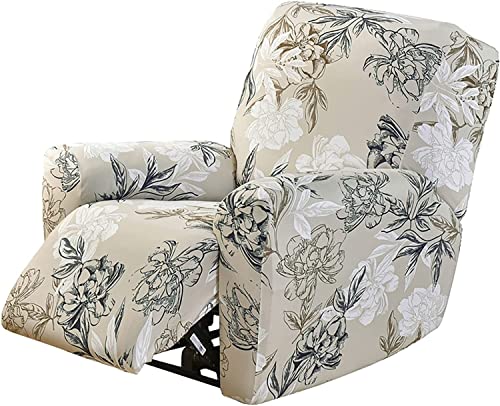 SDNAM Sesselschoner für Relaxsessel 4-Teilig Alleine Waschen mit Seitentasche,Fernsehsessel Bezug Separat Gereinigt Stretch Husse Relaxsessel Sesselbezug (Color : #64) von SDNAM