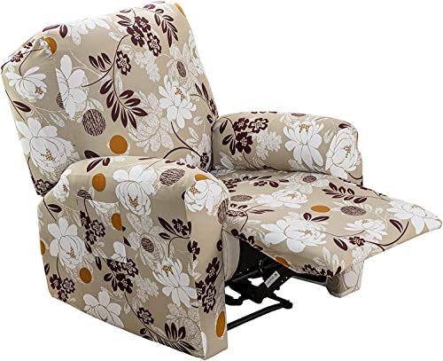 SDNAM Sesselschoner für Relaxsessel 4-Teilig Alleine Waschen mit Seitentasche,Fernsehsessel Bezug Separat Gereinigt Stretch Husse Relaxsessel Sesselbezug (Color : #71) von SDNAM