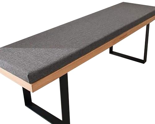 SDNAM Sitzkissen 60x30 80x30 100x30 100x40 Bankkissen Bankauflagen für Fensterbank 3/5cm Dickes Waschbare Abnehmbarer Sitzkissen für Gartenbank Esstisch, Bank, Drinnen(G1,60x30x5cm Thick) von SDNAM