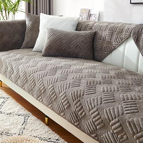 Samt Couchbezüg Sofabezüge Schonbezug Sofa Sofabezug Sofa Überzug 3/2/1/4 Sitzer Sofahusse Couch Bezug Sofa Überzug Hussen Stretch Sofa Abdeckung Sofaüberwurf Couchhusse (Color : 21#, Size : 110x160 von SDNAM