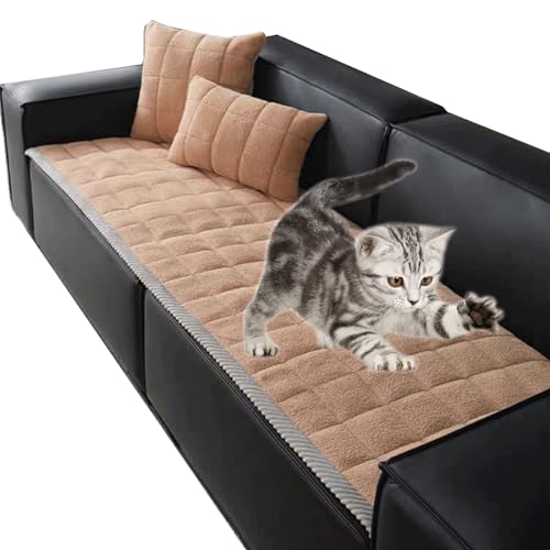 Samt Sofabezug Sofaschoner Antirutsch1 2 3 4 Sitzer, Form Sofaüberwurf rutschfest,Sofa Überzug Hundedecke Sofa Couch Überzug Couch Überzug Sofa Überwurf (Color : 4@, Size : 55x180cm) von SDNAM