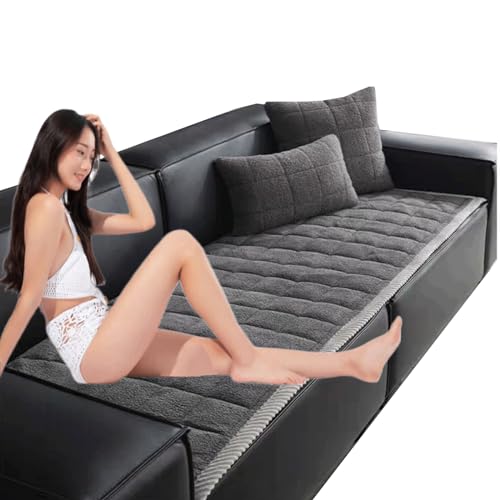 Sofa Überzug Form Sofabezug Ecksofa1,2, 3,4 Sitzer Sofaschoner Kratz Katze Hund Sofaschutz Sitzbezug Samt Couchbezug rutschfest Weich Sofaauflagen (Color : 1@, Size : 55x180cm) von SDNAM
