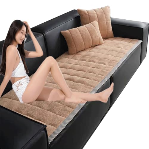 Sofa Überzug Form Sofabezug Ecksofa1,2, 3,4 Sitzer Sofaschoner Kratz Katze Hund Sofaschutz Sitzbezug Samt Couchbezug rutschfest Weich Sofaauflagen (Color : 4@, Size : 50x140cm) von SDNAM