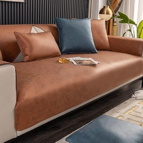 Sofabezüge 1 2 3 4 Sitzer Wasserdicht Sofabezug, L Form Sofaüberwurf,Ecksofa Pets Dog Couch Überzug Anti-Rutsch Sofa Überwurf (Color : #3, Size : 90x210cm1pc) von SDNAM