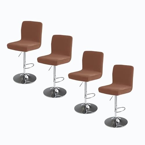 Stretch Barhocker Stuhlhussen Bezüge Barstuhlbezug mit Rückenlehne 2/4/6 Stück Hussen für Barhocker Waschbarer Bar Stuhl-Abdeckung Passend,für Café Schemel Hohe Barhocker Stuhl Bezüge (Color : #22, von SDNAM