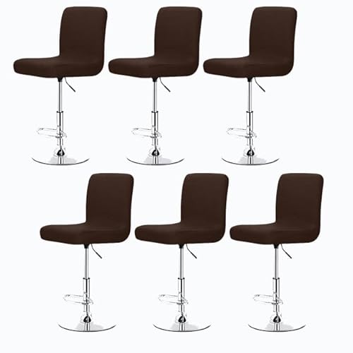 Stretch Barhocker Stuhlhussen Bezüge Barstuhlbezug mit Rückenlehne 2/4/6 Stück Hussen für Barhocker Waschbarer Bar Stuhl-Abdeckung Passend,für Café Schemel Hohe Barhocker Stuhl Bezüge (Color : #37, von SDNAM