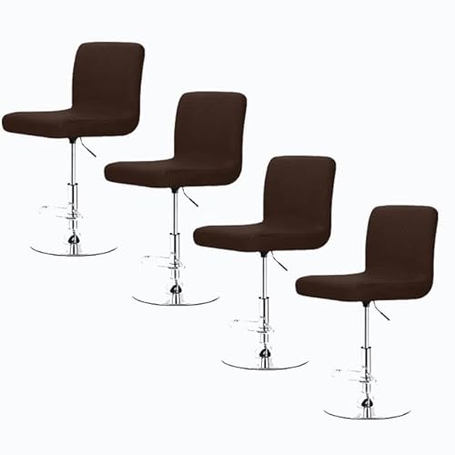 Stretch Barhocker Stuhlhussen Bezüge Barstuhlbezug mit Rückenlehne 2/4/6 Stück Hussen für Barhocker Waschbarer Bar Stuhl-Abdeckung Passend,für Café Schemel Hohe Barhocker Stuhl Bezüge (Color : #37, von SDNAM