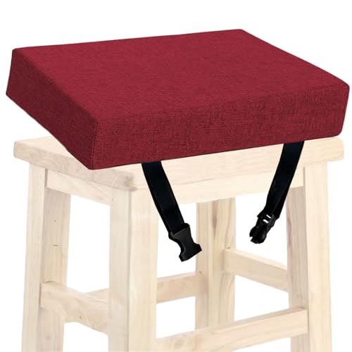 Stuhl-Sitzkissen, rutschfest, für Esszimmerstuhl, Langstuhl, Hocker, Sitzpolster, Waschbar, Stuhlpolster für Zuhause, Garten, Büro, Drinnen(1#,18X18X2in) von SDNAM