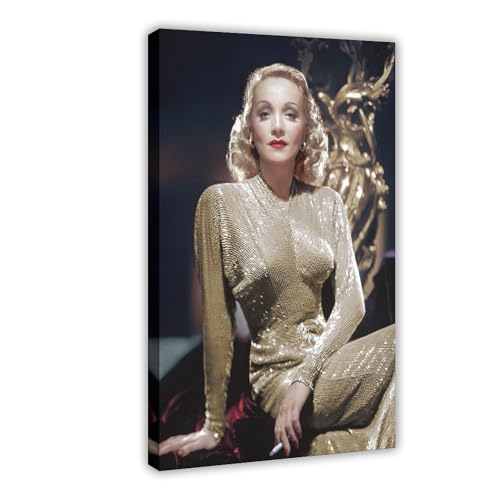 SDOBVDZ Poster "Schauspielerin Marlene Dietrich" (11), Leinwand-Poster, Schlafzimmerdekoration, Landschaft, Büro, Raumdekoration, Geschenk, 60 x 90 cm von SDOBVDZ
