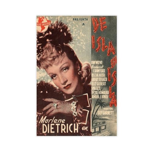 SDOBVDZ Poster "Schauspielerin Marlene Dietrich" (13), Leinwand-Poster, Schlafzimmerdekoration, Landschaft, Büro, Raumdekoration, Geschenk, 60 x 90 cm von SDOBVDZ