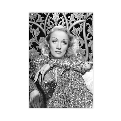 SDOBVDZ Poster "Schauspielerin Marlene Dietrich" (16), Leinwand-Poster, Schlafzimmerdekoration, Landschaft, Büro, Raumdekoration, Geschenk, 20 x 30 cm von SDOBVDZ