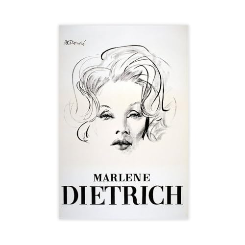 SDOBVDZ Poster "Schauspielerin Marlene Dietrich" (19), Leinwandposter, Wandkunst, Dekordruck, Bild Gemälde für Wohnzimmer, Schlafzimmer, Dekoration, 30 x 45 cm von SDOBVDZ