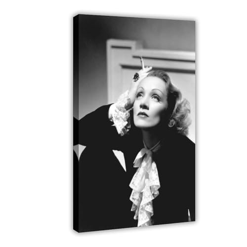 SDOBVDZ Poster "Schauspielerin Marlene Dietrich" (22) auf Leinwand, Schlafzimmer, Dekoration, Landschaft, Büro, Raumdekoration, Geschenk, 20 x 30 cm von SDOBVDZ